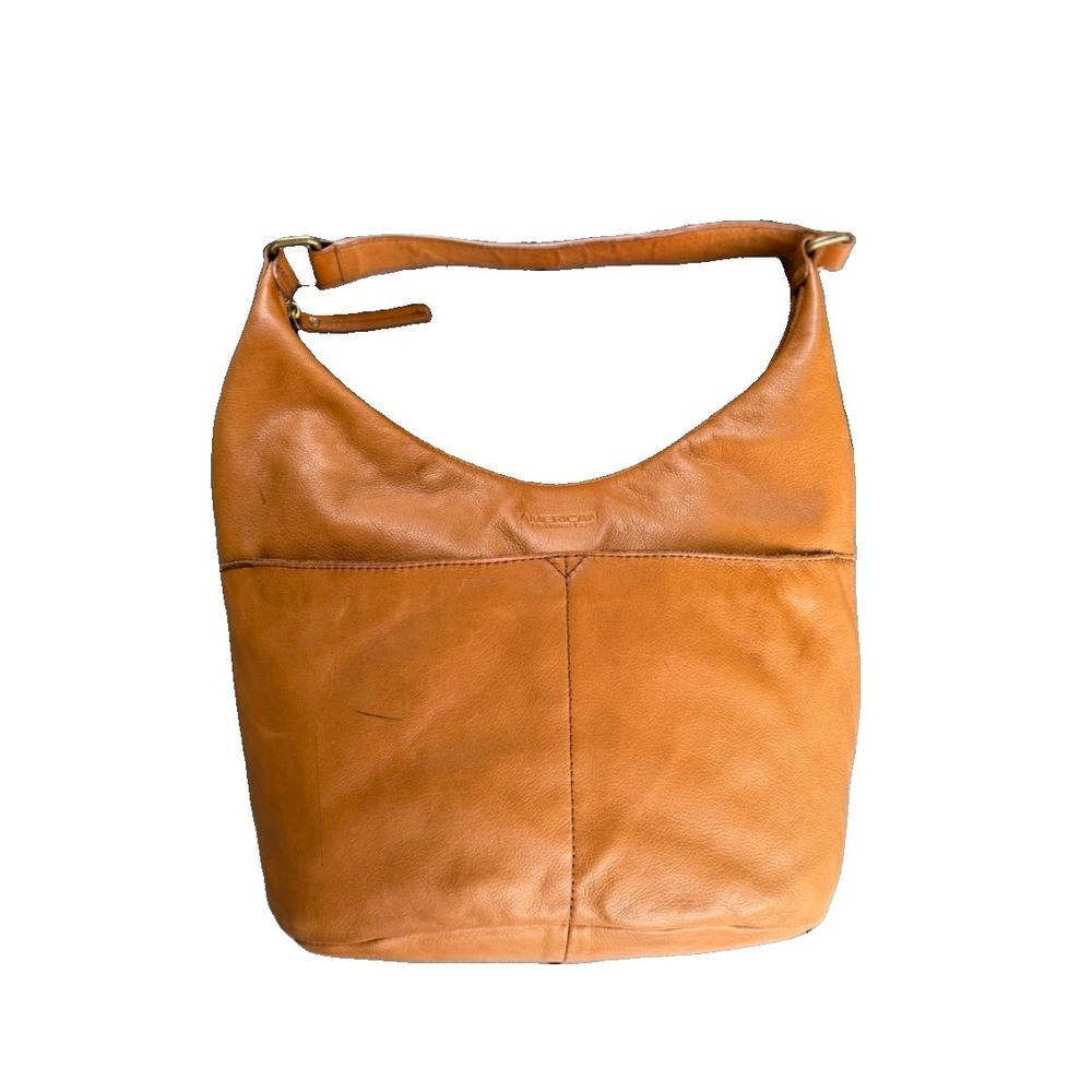 Vintage American Leather Co. Soft Leather Hobo Bag Shoulder Bucket Bag Slouchy